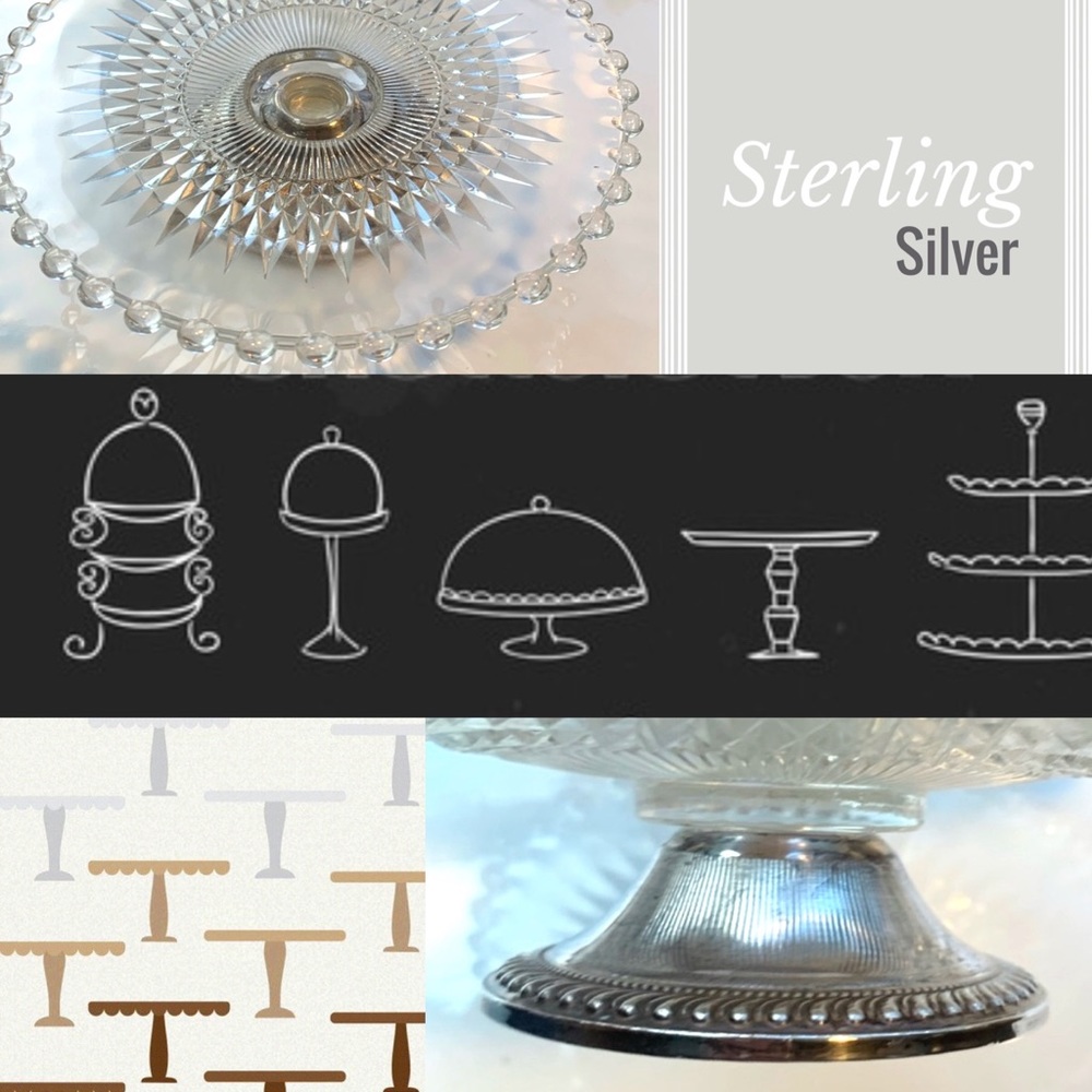 Beautiful Vintage Sterling Pedestal Cake Stand Circa 1950’s